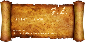 Fidler Linda névjegykártya