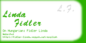 linda fidler business card